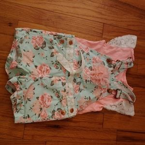 Adorable overall outfit for toddler girl